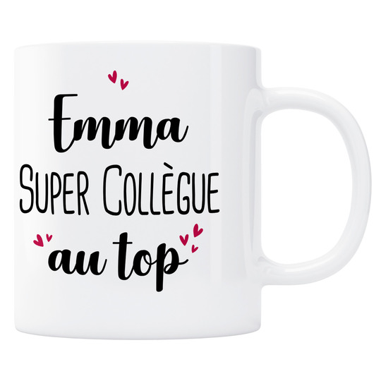 Mug Super collègue au top - rose