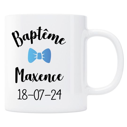 Mug Baptême - bleu