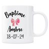 Mug Baptême - rose