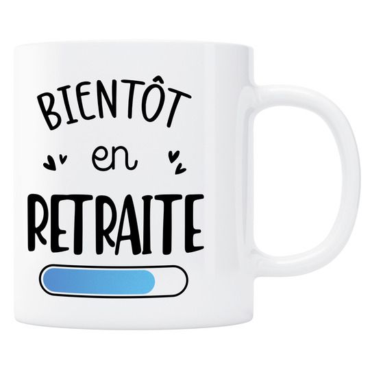 Mug Bientôt en retraite - bleu