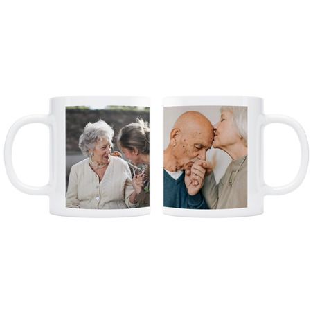 Mug photo personnalisé - Papi & Mamie