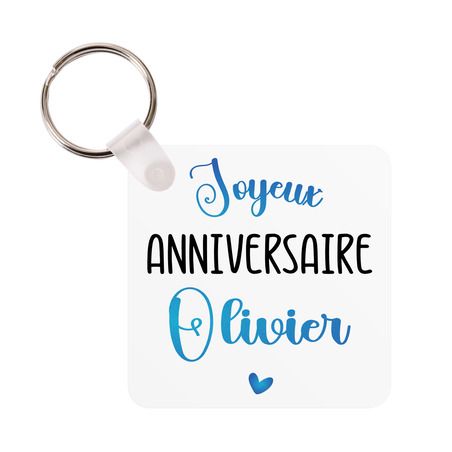 Porte-clés Joyeux anniversaire - bleu