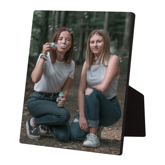 Photo sur bois à personnaliser - Cousin & Cousine - 13 x 18 cm