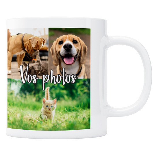 Mug photo personnalisé animaux